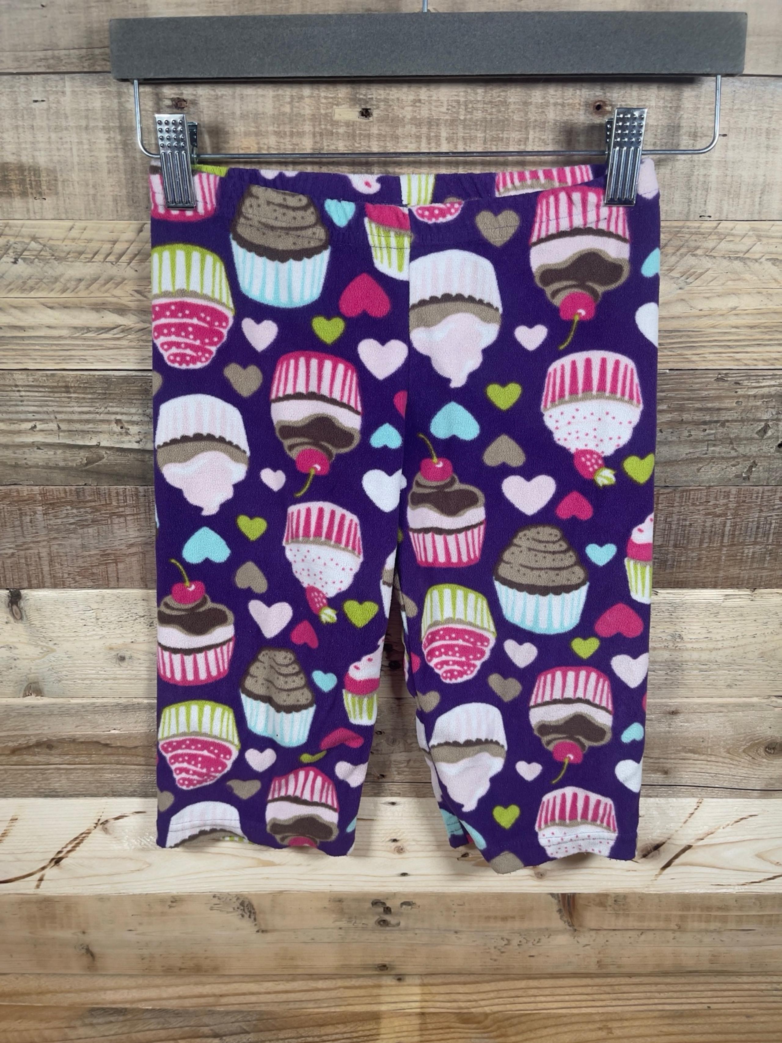 Carter’s Purple Cupcakes Heart Girls (2T) Pants Fleece Dessert Loungewear Bottom