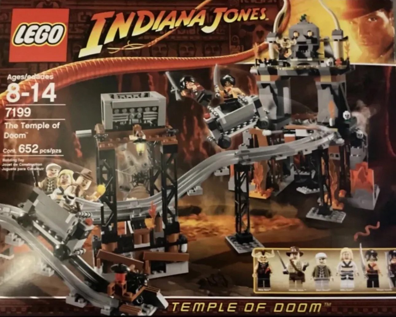 LEGO Indiana Jones: The Temple of Doom (7199) With Mini Figures & Instructions