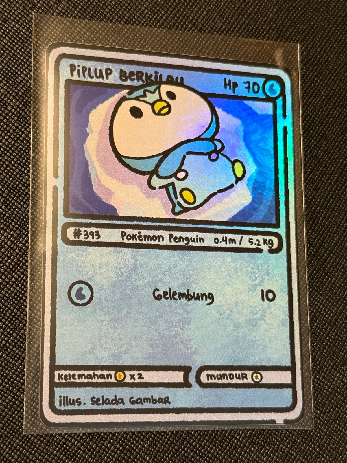 Selada Gambar Non-TCG/Custom/Fan-Art Non-Holo/Holo Card Set of 3