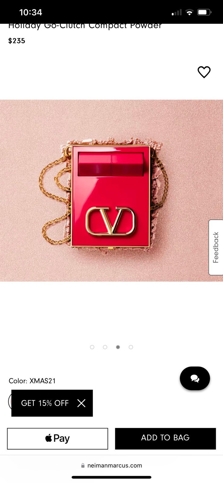 Valentino Garavani Go Clutch Makeup Compact and Studded Pouch