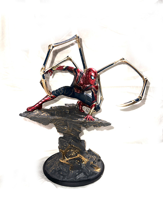 IRON SPIDER-MAN action pose statue, AVENGERS endgame power pose figure, SPIDEY