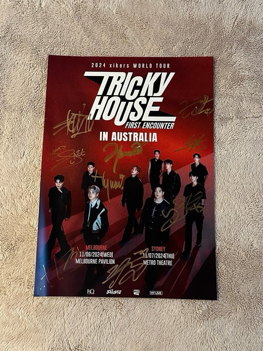 Official xikers World Tour in Australia: SVIP Signed Poster