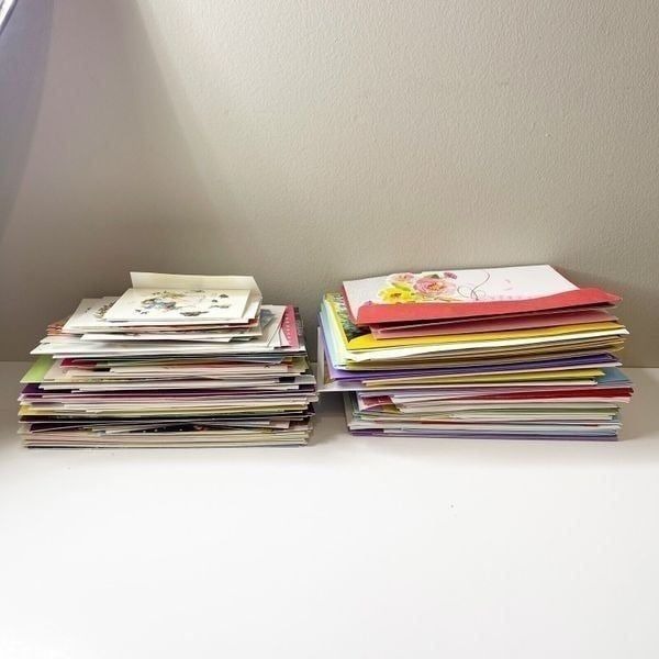 Vintage 90s Lot of 160 Unused Greeting Cards Holiday Birthday Sympathy Envelopes