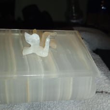 Alabaster Marble Stone Quartz Rectangular Trinket Box Vintage Doves Love Birds