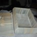 Alabaster Marble Stone Quartz Rectangular Trinket Box Vintage Doves Love Birds