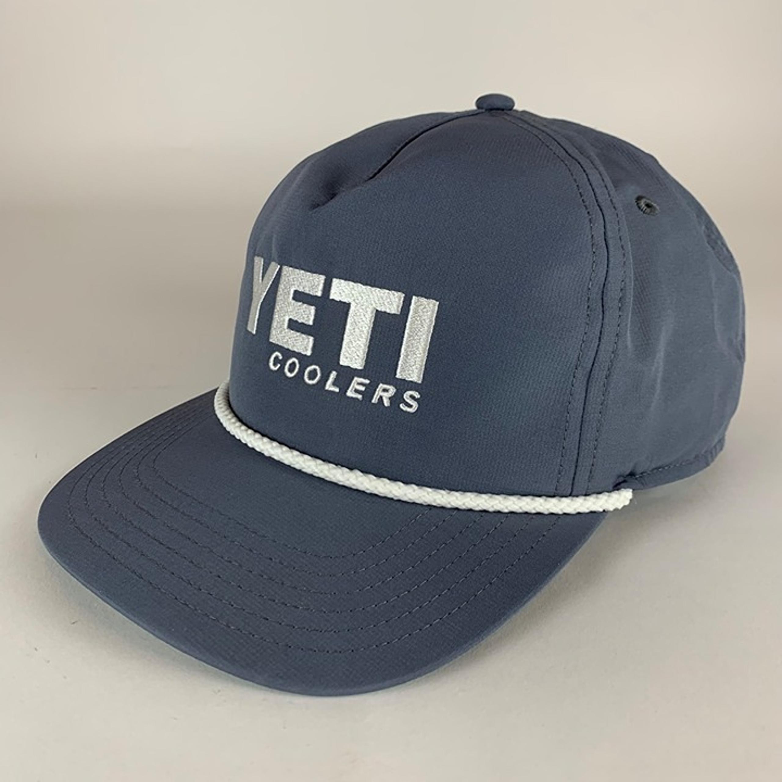 Yeti Coolers Mens Blue Gray Rope Golfer Snapback Hat