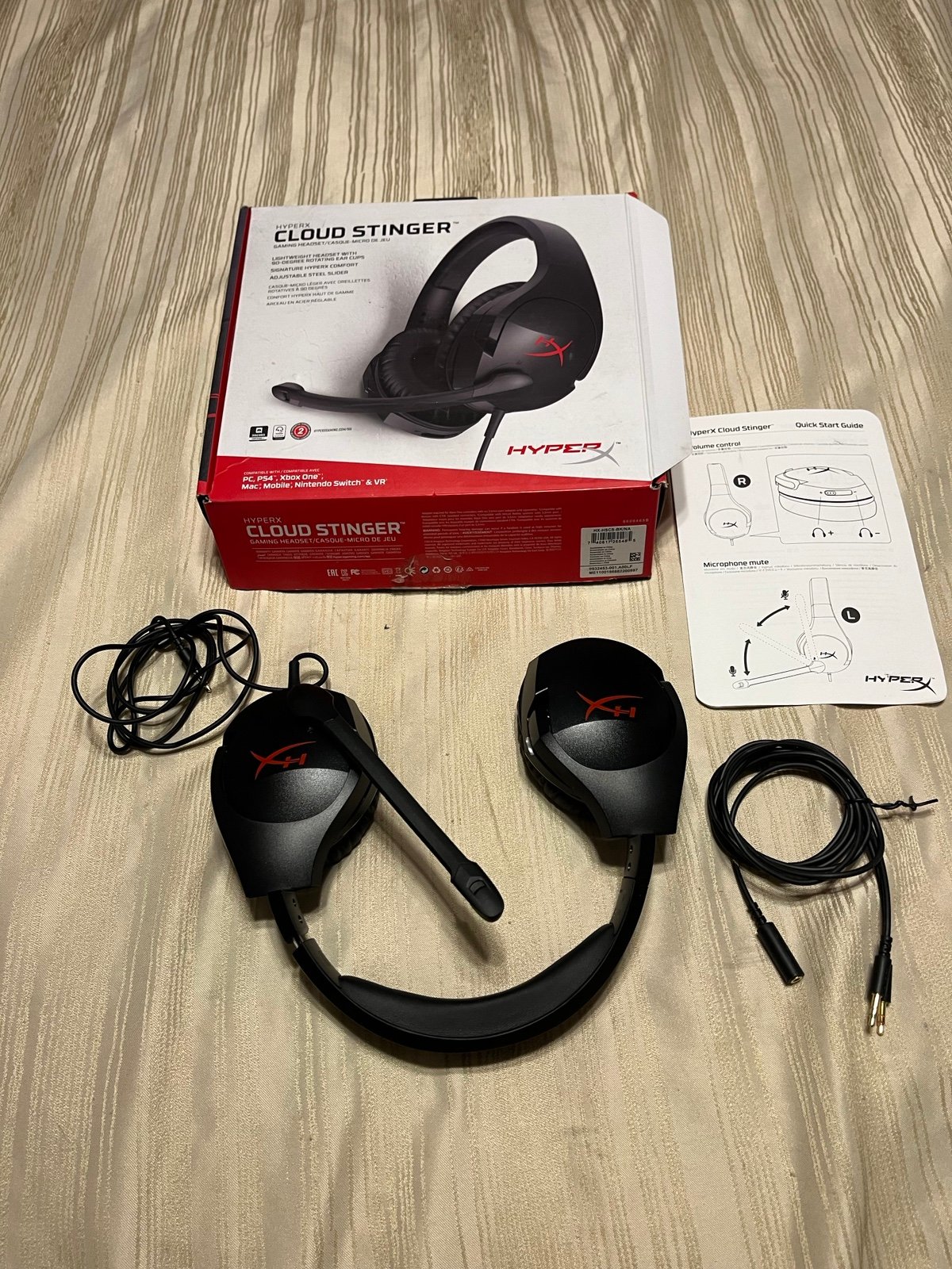HyperX Cloud Stinger Black Headband Gaming Headset for PC PS4 Xbox One Switch OB
