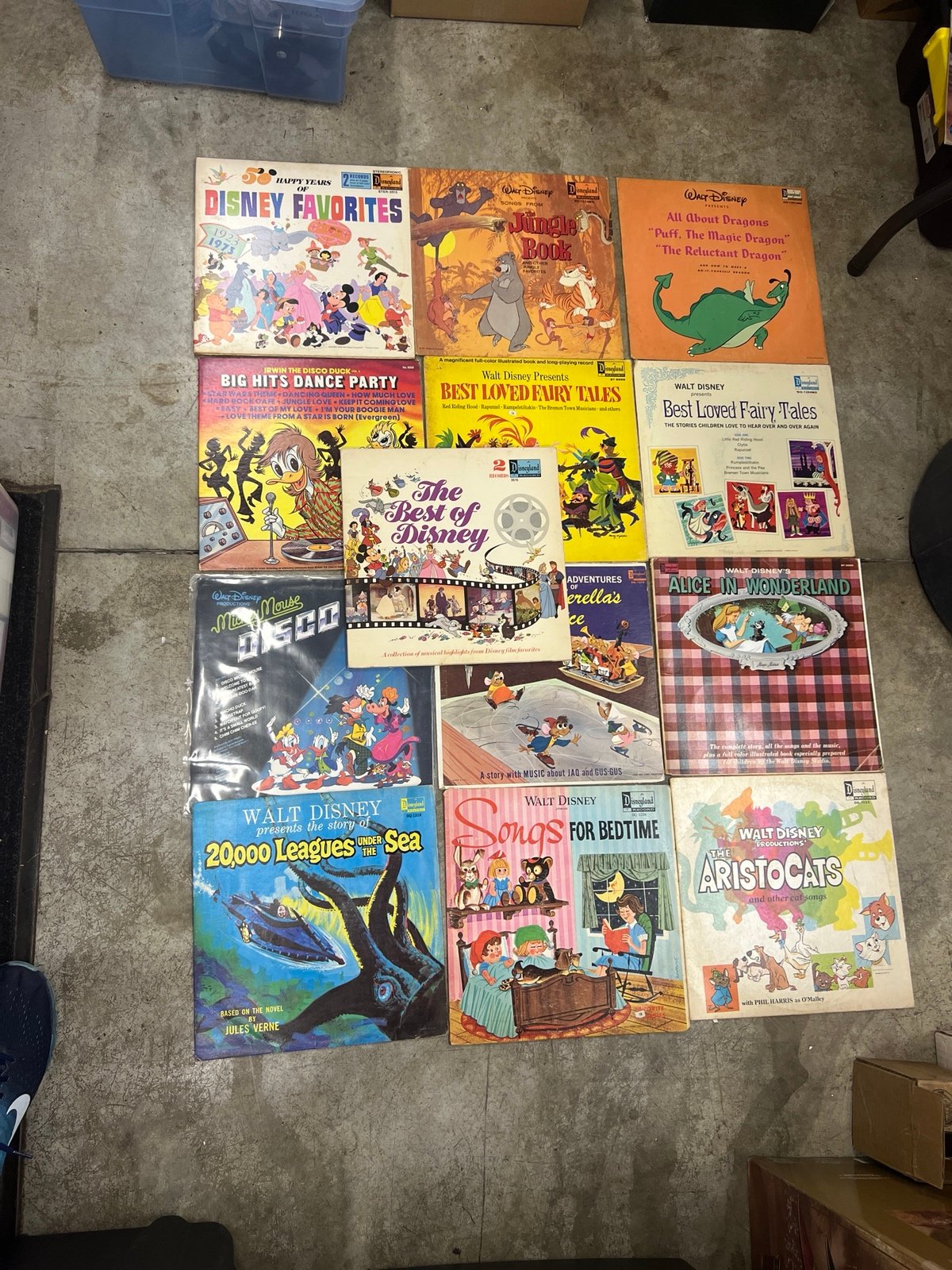 Lot of 13 Walt Disney Records
