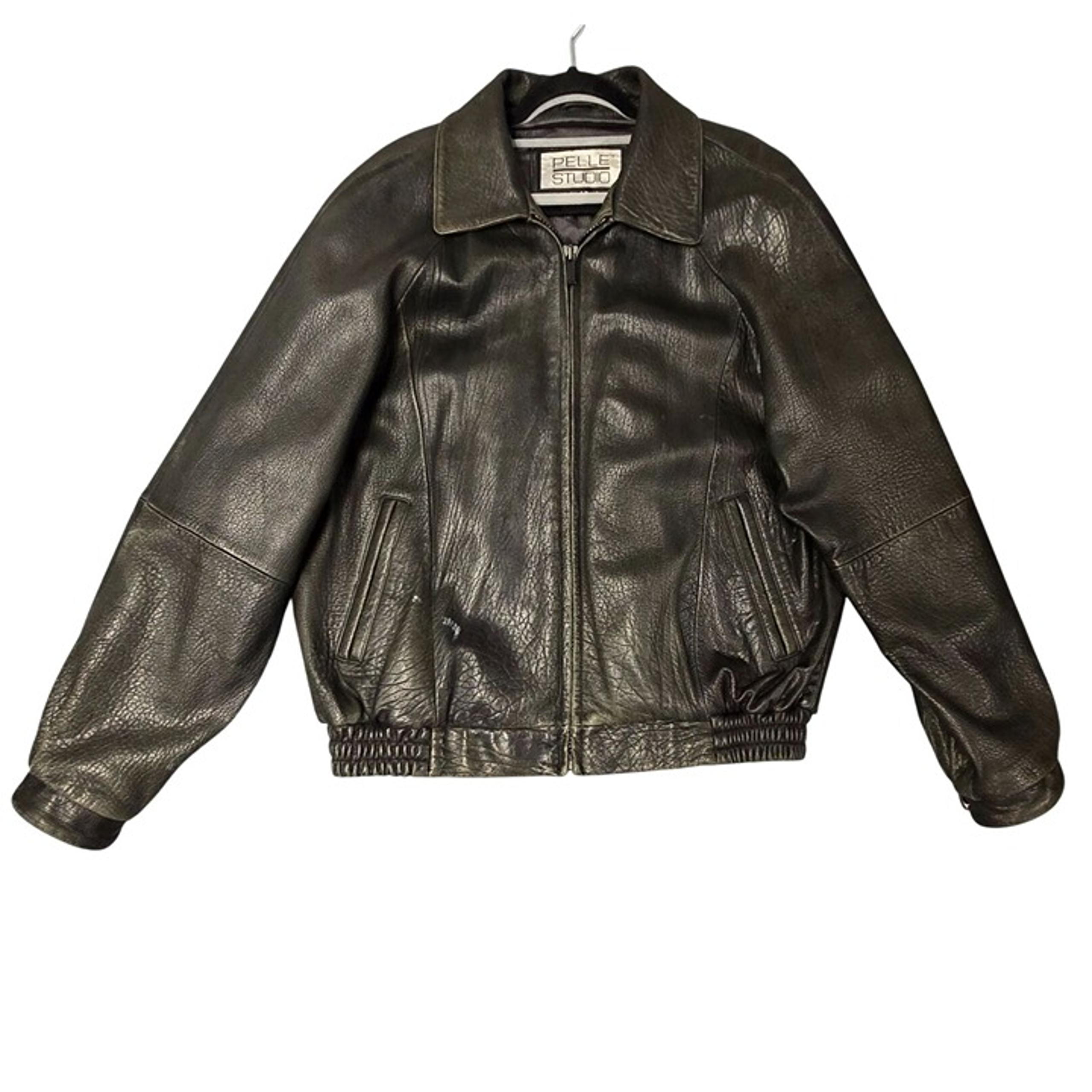 Vintage Wilsons Leather Men's L Bomber Jacket Grunge Punk  Biker Motorcycle Grun