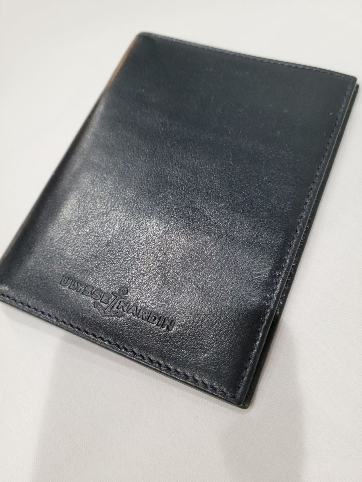 Authentic Ulysse Nardin passport cardholder case wallet leather blue navy