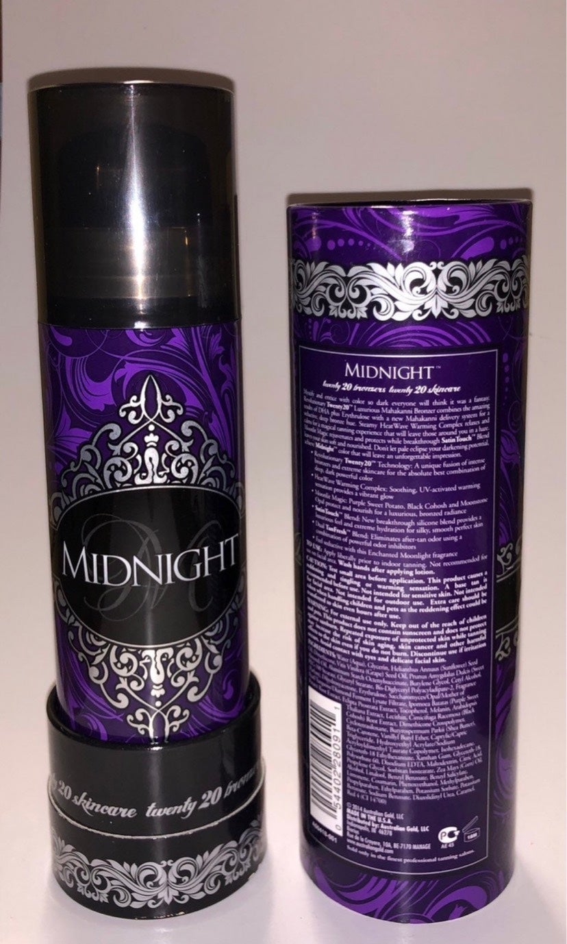 Australian Gold Midnight 20 Bronzers Dark Tanning Lotion Warming