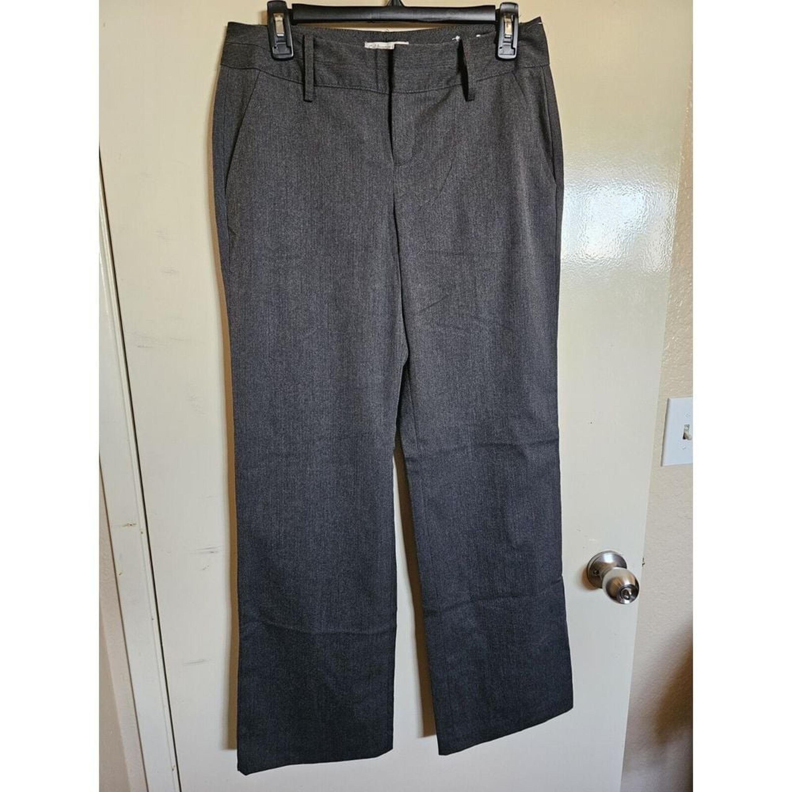 Coldwater Creek Curvy Fit Dress Pants Womens Size 4 Gray Straight Wide Leg