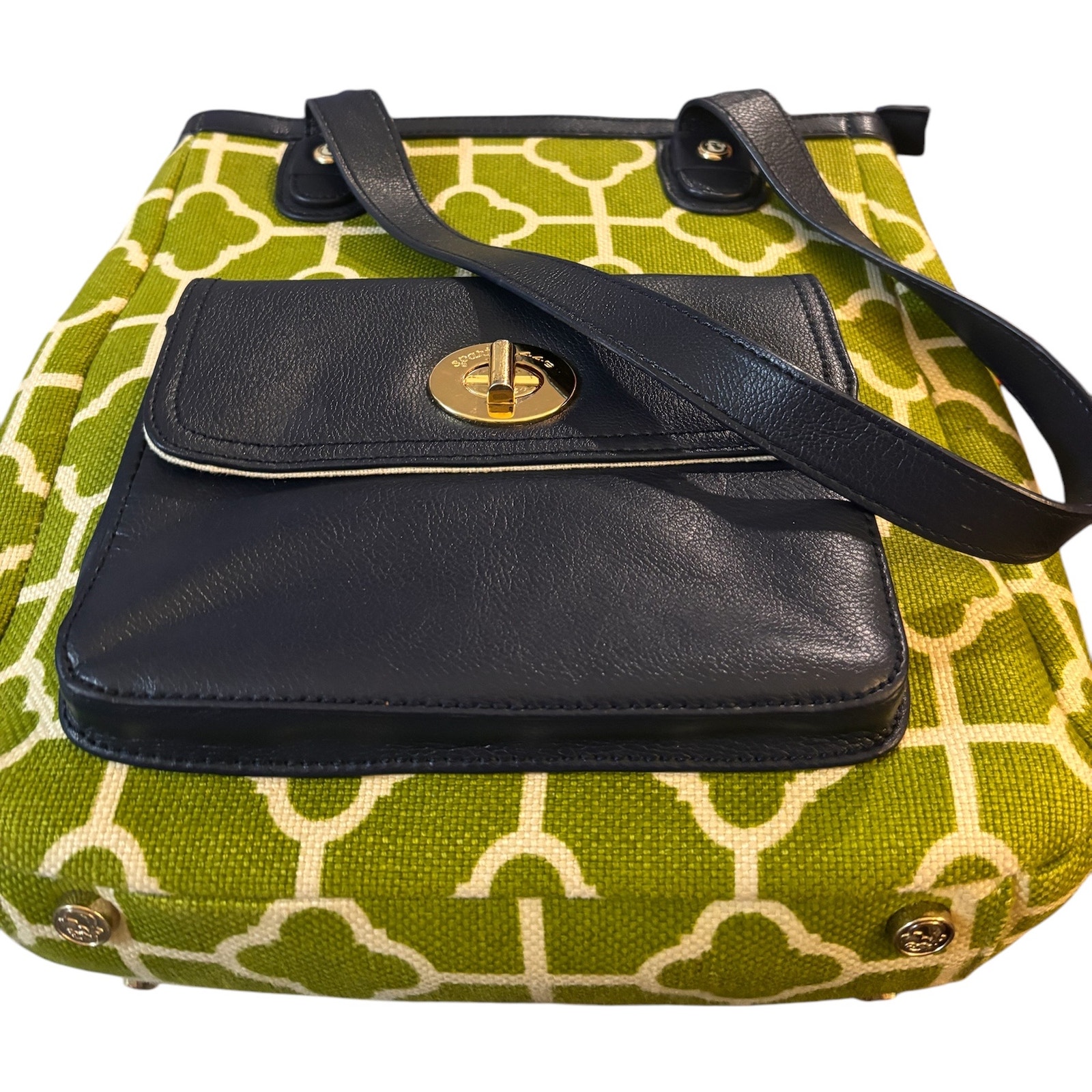 Spartina 449 Daufuskie Island Handbag Navy/Green. NWOT