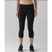 Lululemon Train Times Crop 17 Black Mesh Workout High Rise Leggings size 4