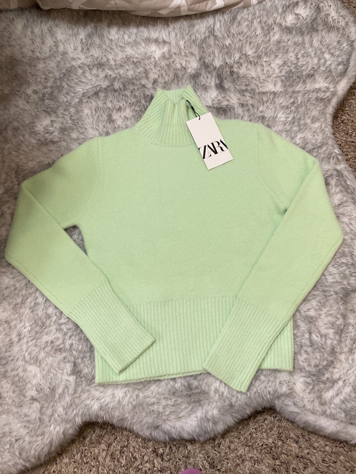 mint green turtleneck