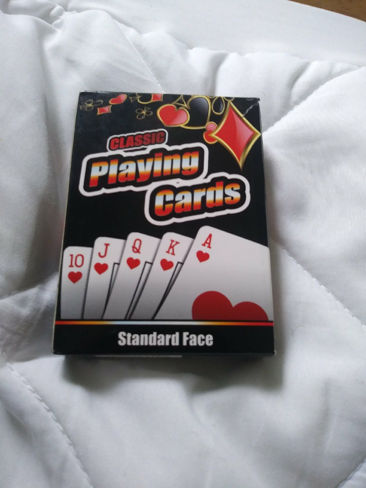A deck of cards that are magical and lig