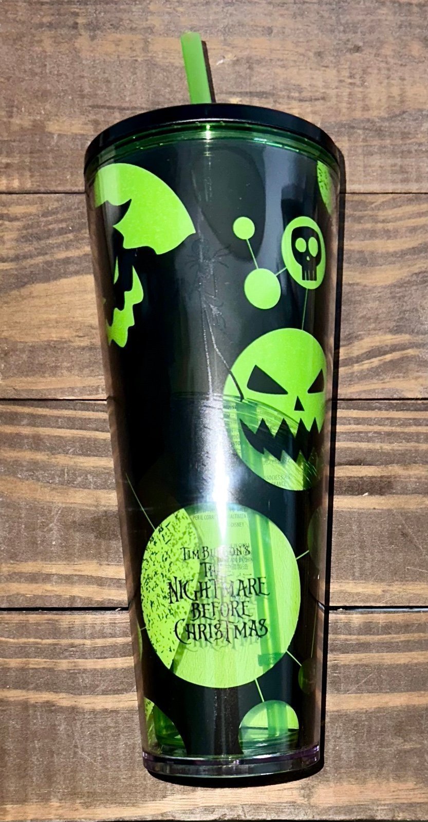 DISNEY STARBUCKS The Nightmare Before Christmas Tumbler with Straw NEW 2024