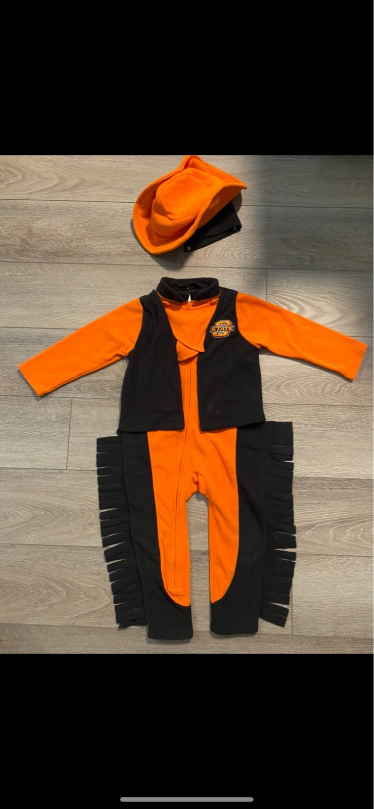 Oklahoma State OSU Cowboy Fleece Toddler Kids Costume