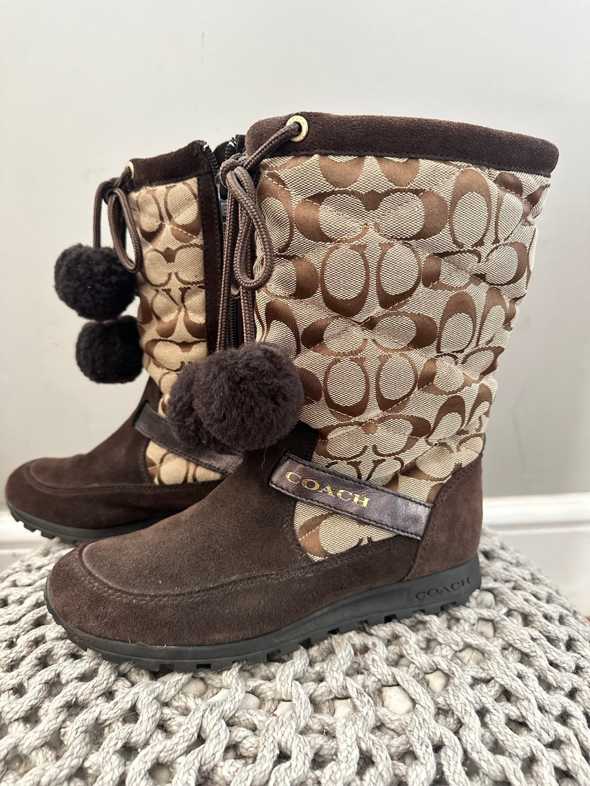 Coach Juniper Boots Brown and Tan Size 6B