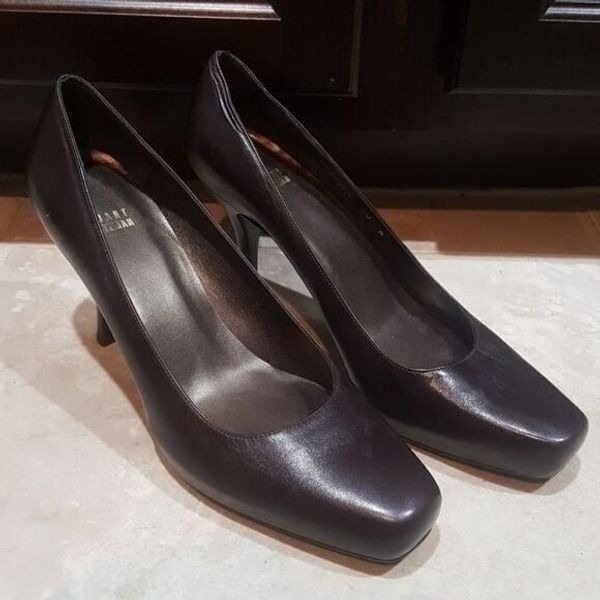 STUART WEITZMAN Brown Leather Heels - Size 10W