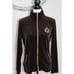Ralph Lauren Brown Gold Velour Zip Front Tracksuit Top Jacket Size L