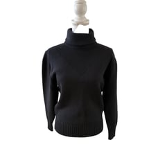 Vintage Bogner Feminine Wool Ski Sweater Turtleneck Black
