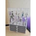 Acrylic Jewelry Holder Organizer Box with 5 Display Clear Earring Holder NEW