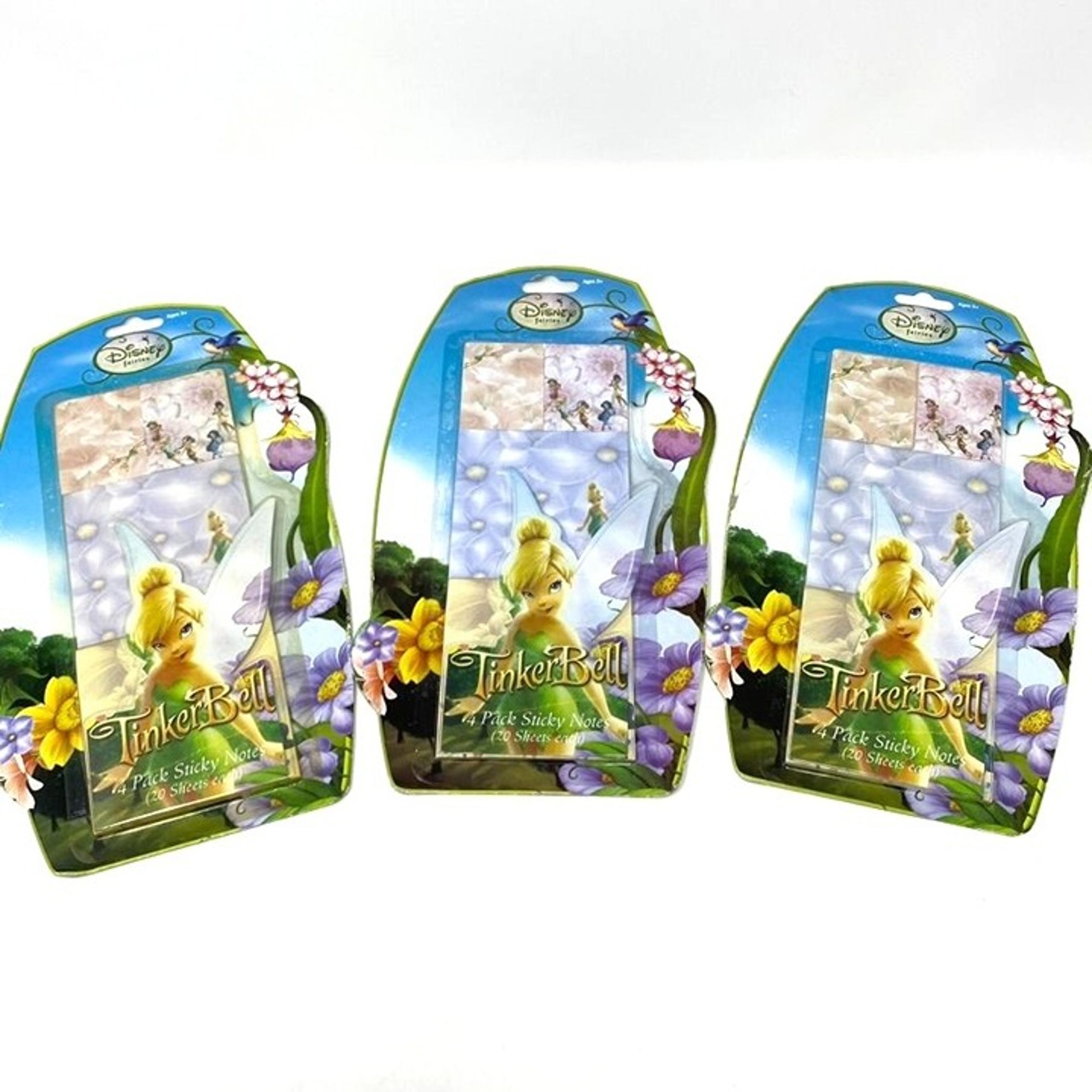 3-Pack Disney Fairies Tinker Bell Sticky Notes 80 Sheets/Packet