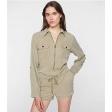 Pam & Gela Gasoline Romper in Light Army Green Size P/S