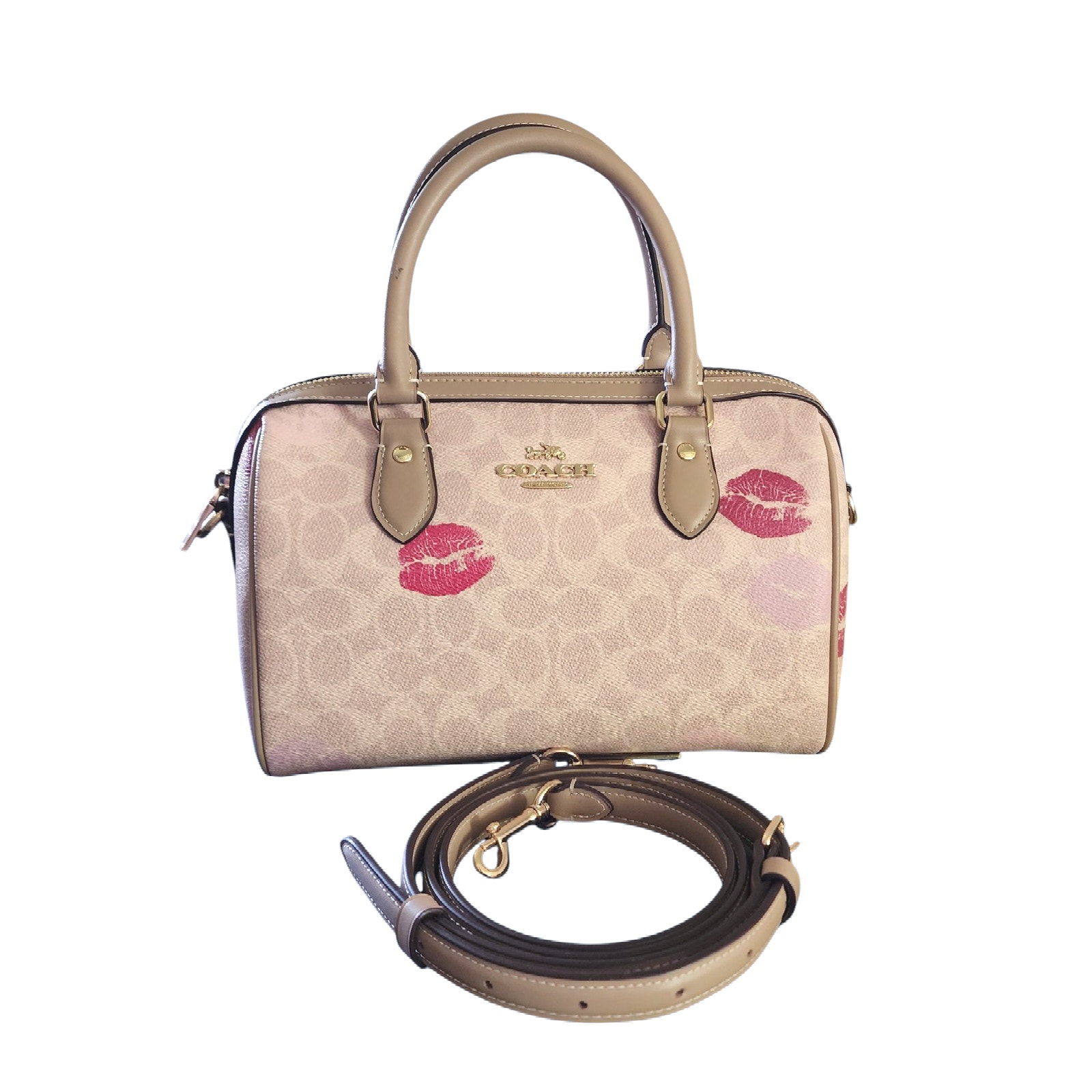Coach Rowan Satchel shoulder Bag with lips