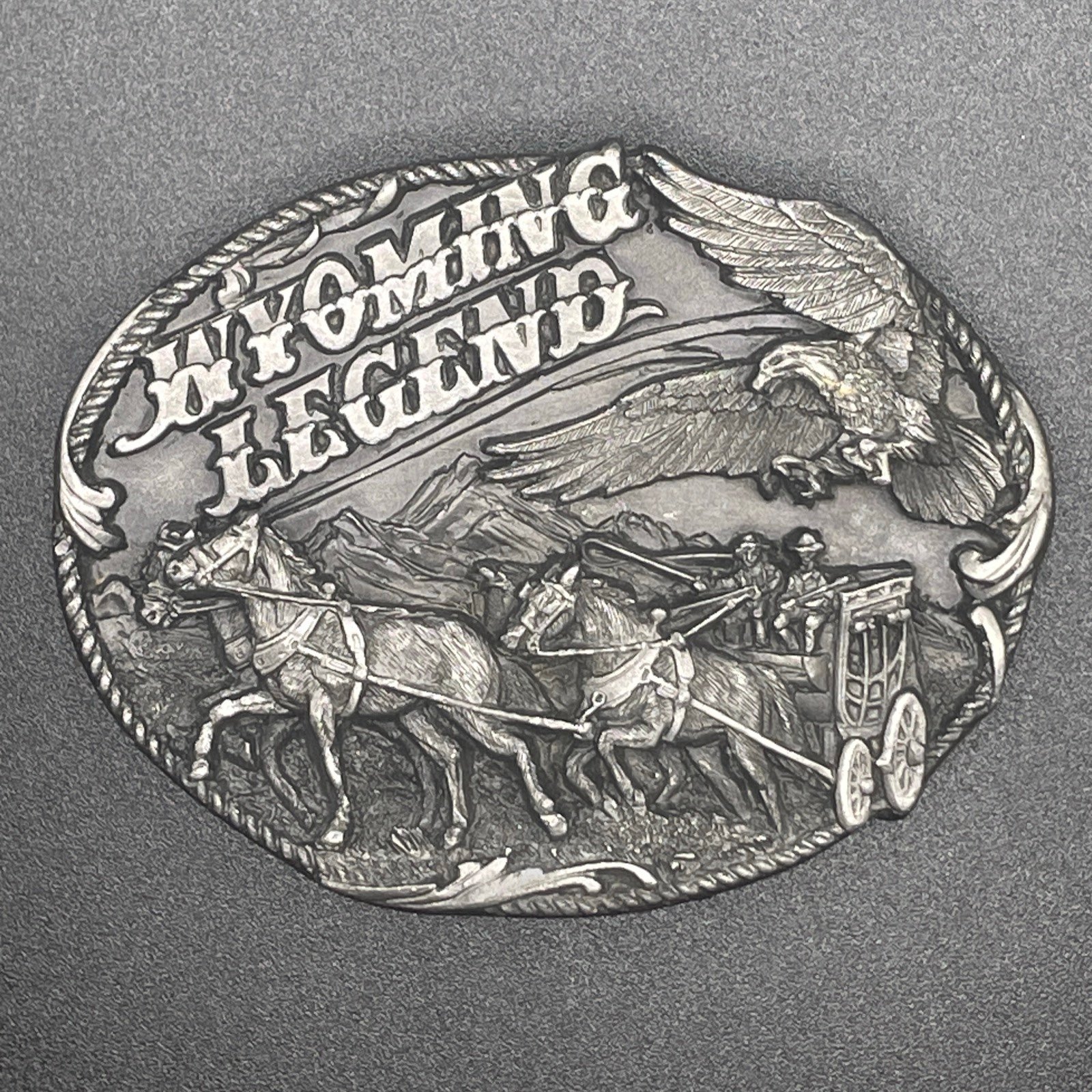VINTAGE WYOMING 3D BELT BUCKLE SISKIYOU LIMITED EDITION COLLECTORS