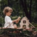 Warehouse, wooden toy house. Stylish for the children's room. Dismountable. For