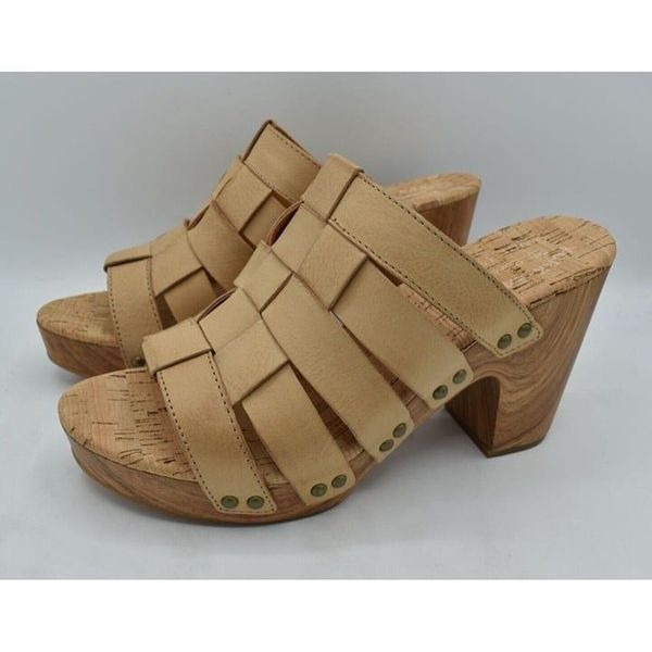 Kork Ease Womens Size 11 Devan Natural Nude Leather Platform Sandals 19218