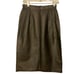 VTG C. Marie Leathers Black Leather Pleated Midi Skirt Size 10