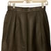 VTG C. Marie Leathers Black Leather Pleated Midi Skirt Size 10