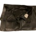 VTG C. Marie Leathers Black Leather Pleated Midi Skirt Size 10