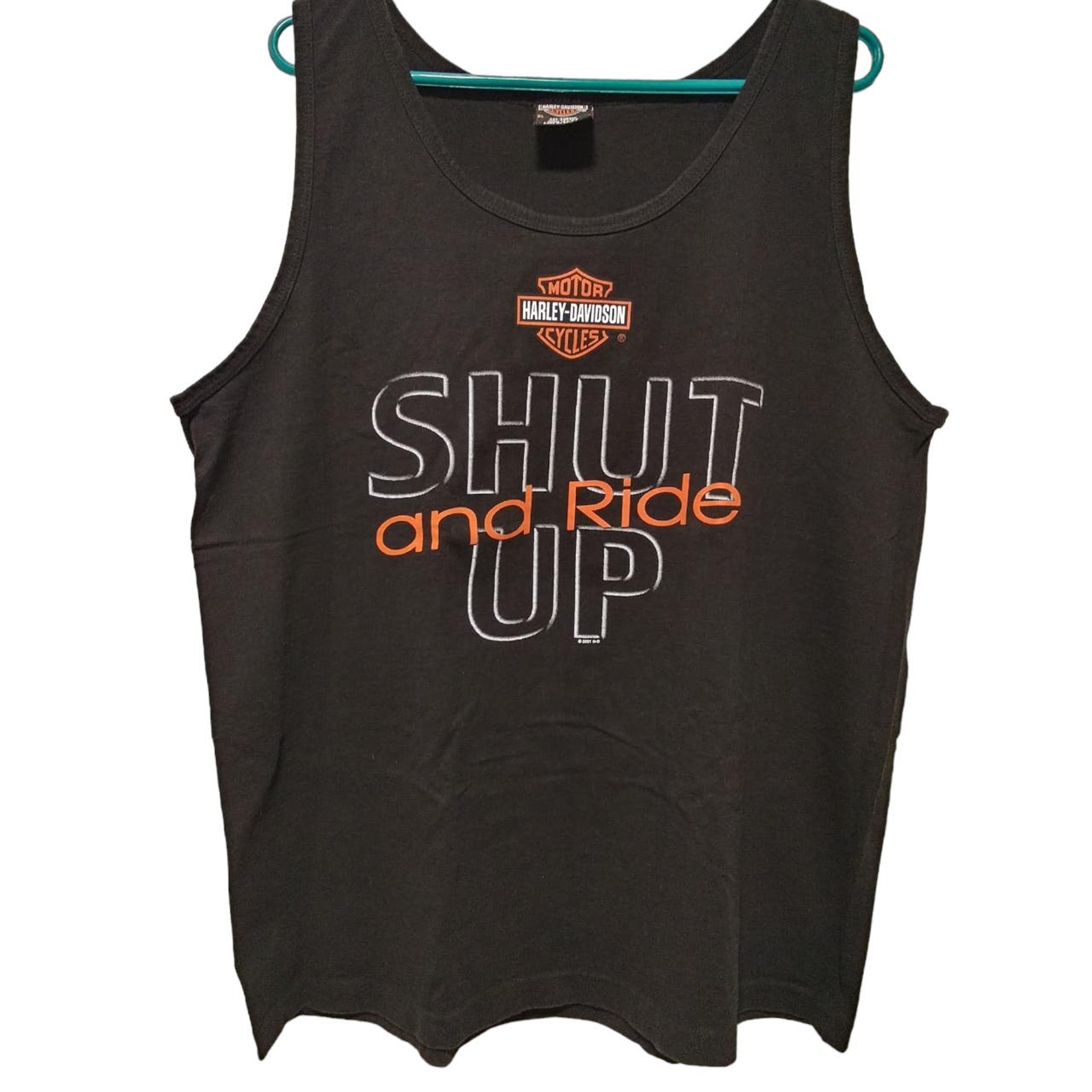 2001 WA Harley Davidson Shut Up & Ride Tank Top Men's XL