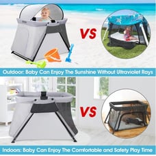 Portable travel crib