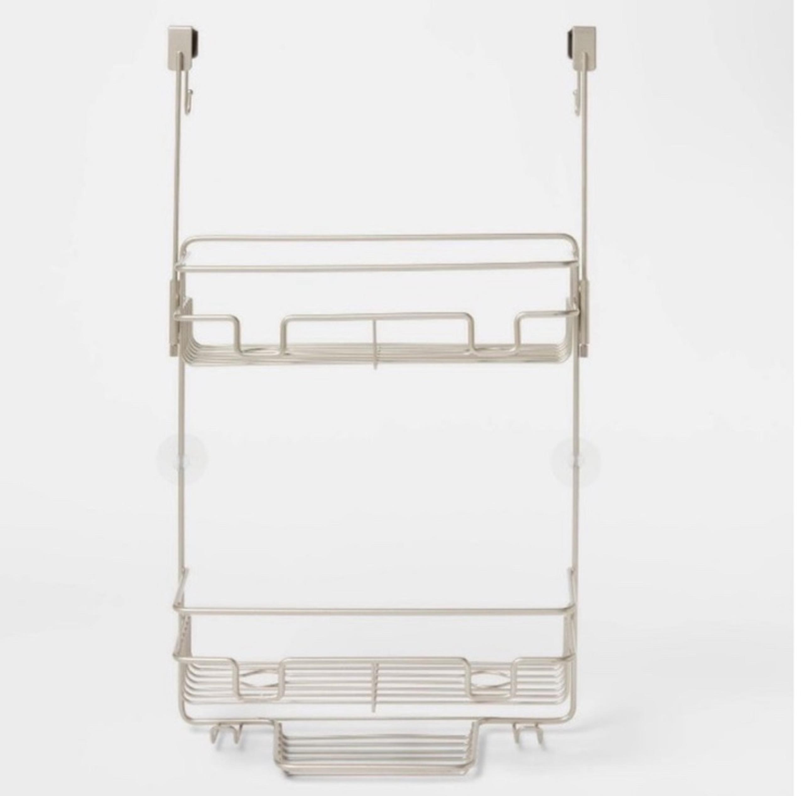 Threshold Over the Door Round Wire Shower Caddy Matte Satin
