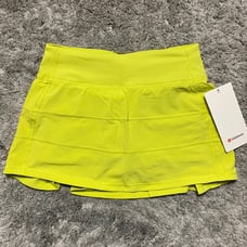 NWT Lululemon Pace Rival Skirt 13 *Yellow Serpentine