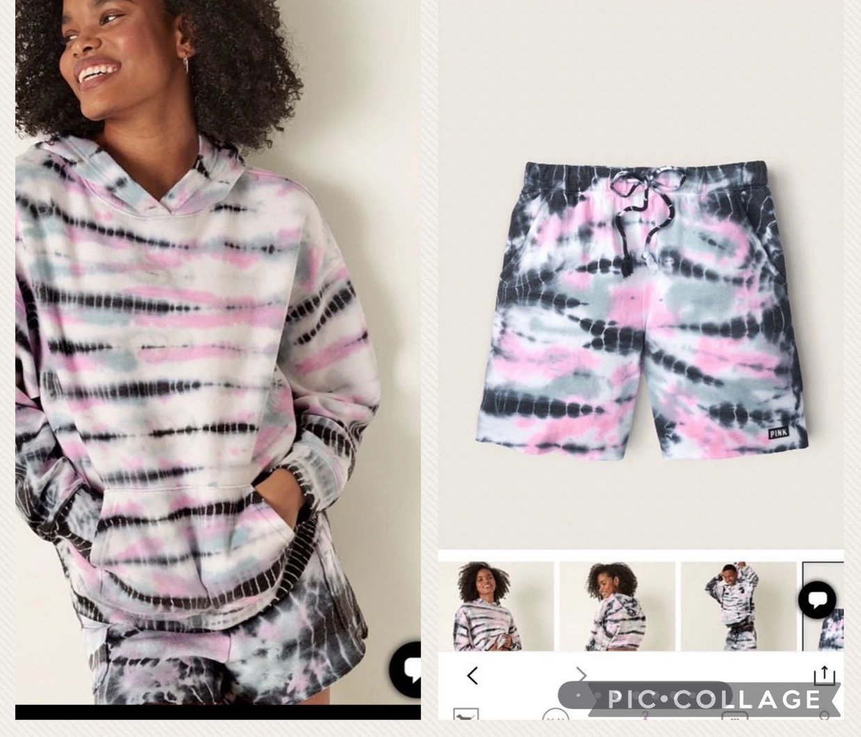 Vs pink sweatshirt pullover dad short xs