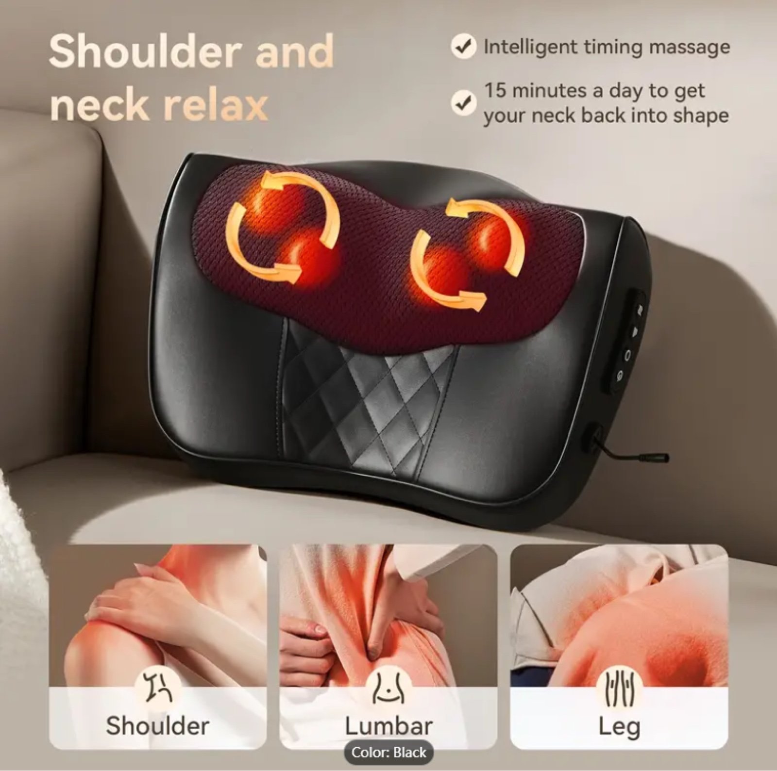 Back Massager, Neck Massager, Massage Pillow Gift For Men And Women