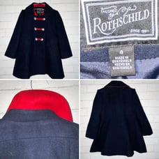 Rothschild Girls Boys Bandmaster Military Style Dress Holiday Formal Coat 10-12
