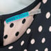 Alice + Olivia Marta sleeveless polka dot bodycon knit mini dress black L Large