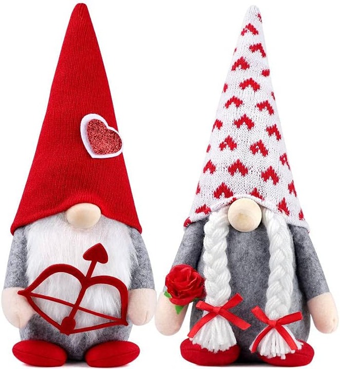 2pcs Valentine Gnomes Plush, Valentines Day Decorations