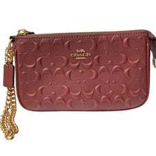 Coach Signature Leather Large Wristlet N