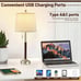 Table Lamps for Nightstand Set of 2, Modern Bedside Lamps with USB Ports and Out