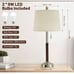 Table Lamps for Nightstand Set of 2, Modern Bedside Lamps with USB Ports and Out