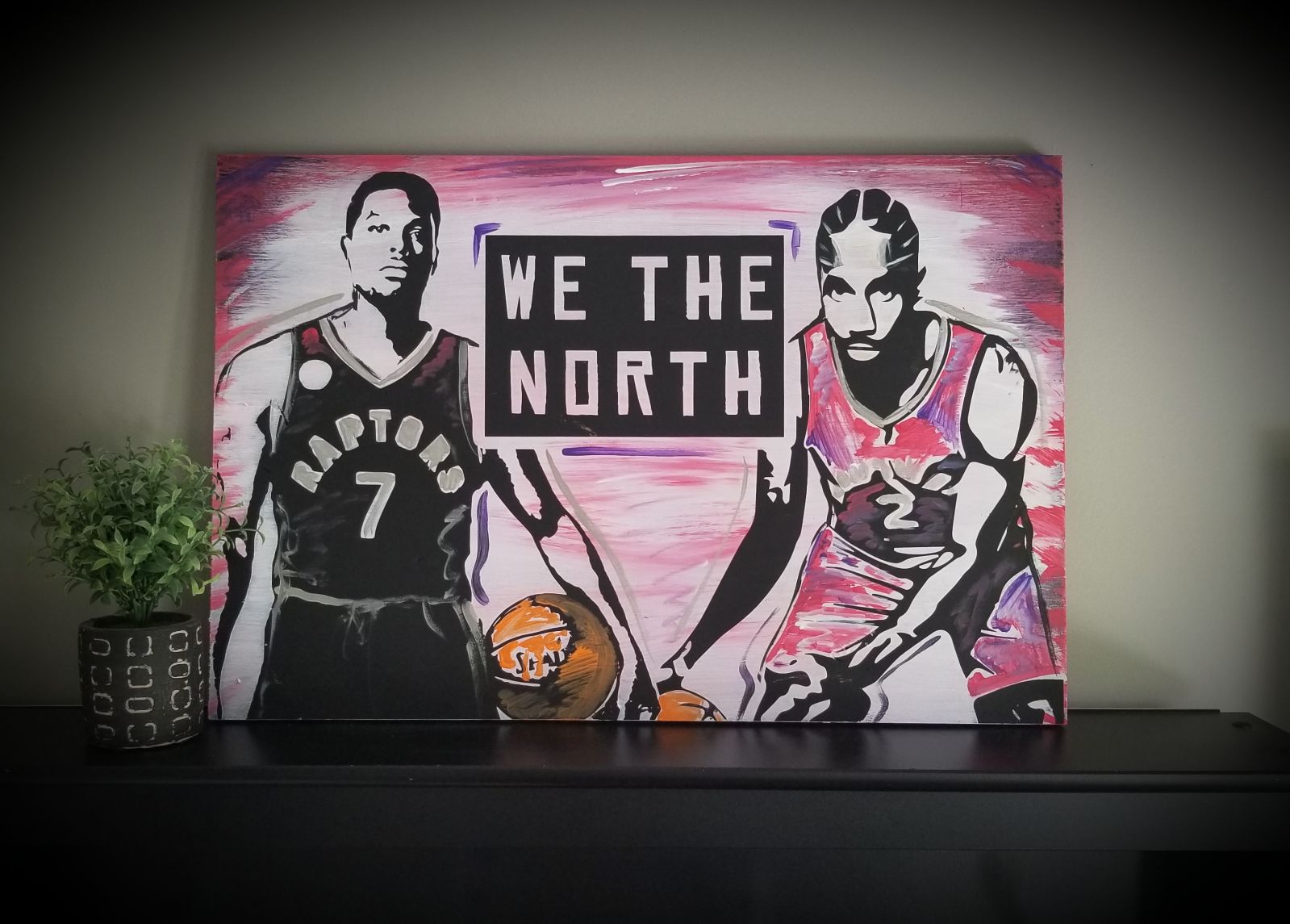 Toronto Raptors WE THE NORTH WOOD 16X24