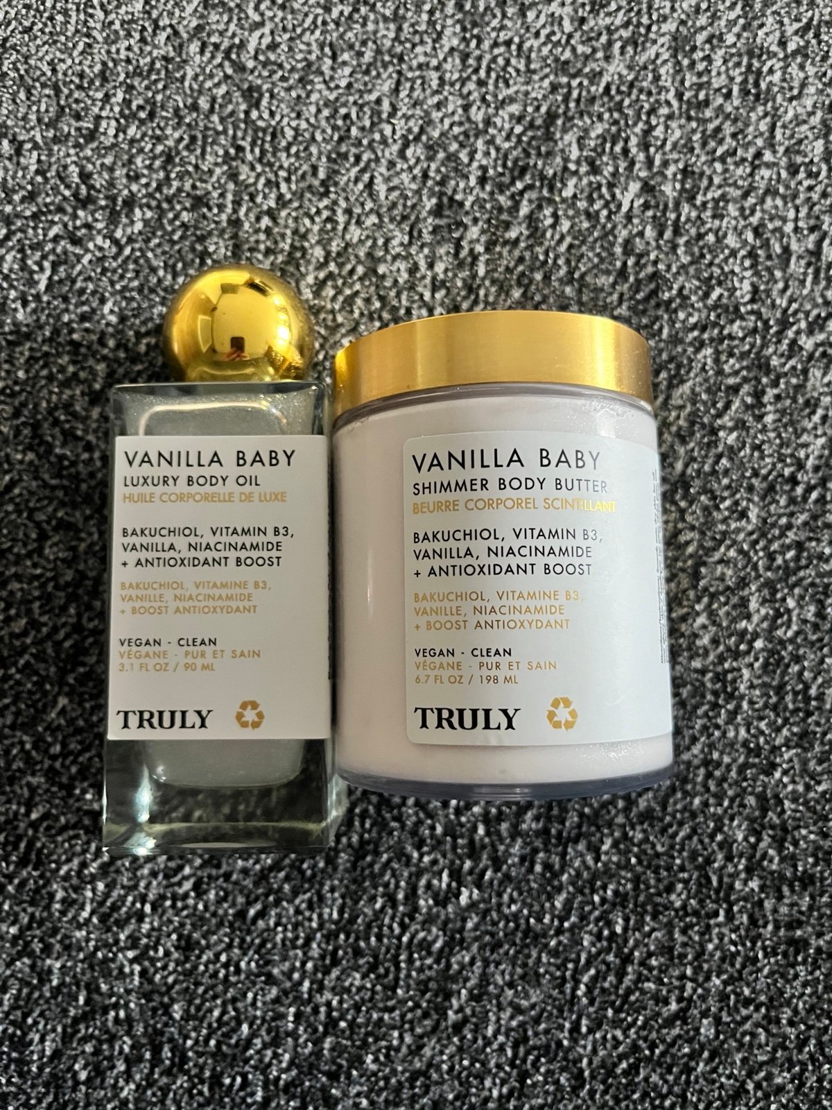 Truly Vanilla Baby body oil and butter